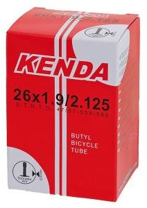 Kenda Fahrradschlauch 26 x 1.90 – 2.125 Ventil America Konfektion ohne Gelenk Inner Tube 26 x 190 – 2125 American Valve in Box WITHOUT Joint