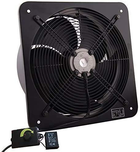 Extractor Comercial Industrial ventilación AXIAL ESCAPE Ventilador Corriente Placa VENTILADOR - Negro, 25.4 cm con control de velocidad