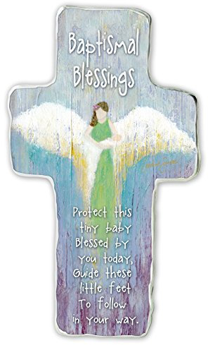 Cathedral Art SIM145 Metallkreuz zur Taufe, 15,2 cm