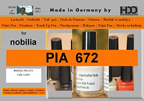 HDO Farbstift Lackstift Touch-Up-Pen for Nobilia Pia 672 Cafe Latte