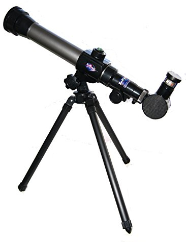 Teleskop Fernrohr für Kinder - 3 Okkulare Vergrößerung 20x 30 x 40x mit Stativ und Kompass