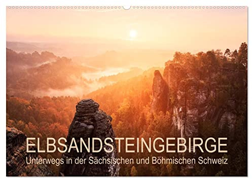 Elbsandsteingebirge: Unterwegs in der Sächsischen und Böhmischen Schweiz (Wandkalender 2026 DIN A2 quer), CALVENDO Monatskalender: Magische Momente ... und Böhmischen Schweiz (CALVENDO Natur)
