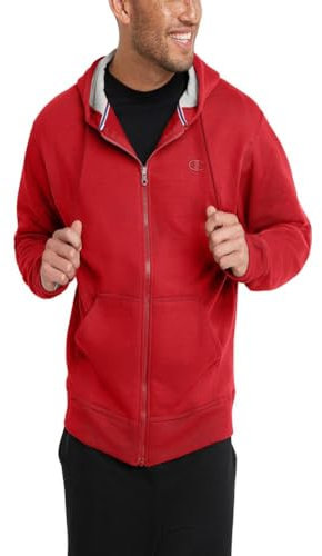 Champion Herren Zip Up Hoodie Powerblend Zip Up Hoodie Sweatshirt für Männer (normale Größe oder Groß)., X-Large