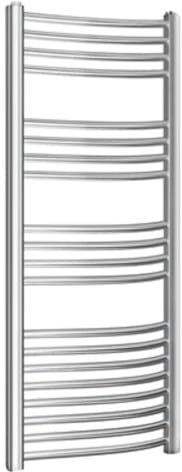 Radiatore termoarredo Kalura cromato curvo 800mm x interasse 500mm x 550mm