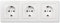 MC POWER - Dreifachsteckdose mit Rahmen im Set I FLAIR I Beginner 3S, 3-er Steckdose Dreiersteckdose weiß-matt