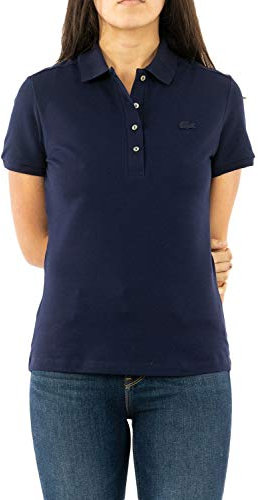 Lacoste Polo Slim Fit Femme , Marine, 40
