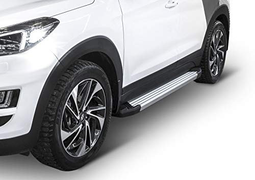 J&J AUTOMOTIVE | Marchepieds Basic Aluminium seuil avec Sportage QL, QLE 2016-2021, 2 pi?Ces Marchepied avec ABE Certificat, Matériel de Montage