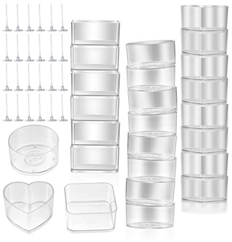 30 Pcs Tea Light Candle Holders, 100 Wicks, Cups, Wax Melt Tins Jars Mould, Making Kit DIY