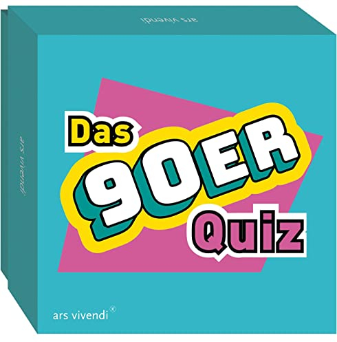 90er-Jahre Quiz – Retro-Fragespiel mit 66 Karten über Popkultur, Technik, Geschichte & Trends der 90er | Lustiges Gesellschaftsspiel für Erwachsene vom ars vivendi Verlag
