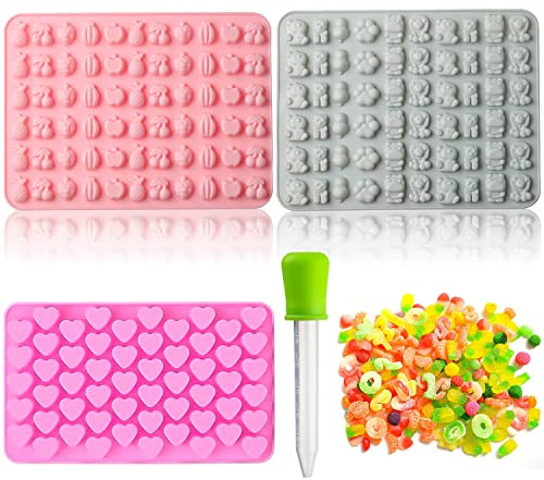 FYSL Gummibärchen Form 4 Stück Gummibärchen Form Silikon, Silikonform Gummibärchen Bonbonform Silikon für Süßigkeiten,Gelee,Schokolade