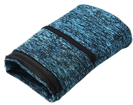 Handgelenk Beutel, Sport Handgelenktasche mit Reißverschluss, für Laufen, Joggen, Spazieren, Gassi gehen, Fahrrad und Yoga etc (Ocean Blue, L)