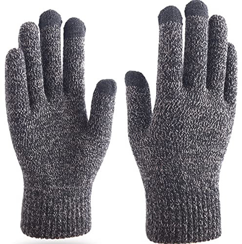 Hyinphon Handschuhe Herren Damen Touchscreen Strickhandschuhe Flexible und Angenehm Weiche Elastisch Fingerhandschuhe Geeignet für Winter Running und Outdoor Aktivitäten