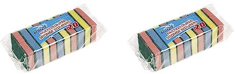 Pack of 40 Sponge Scourer Washing Up Sponges
