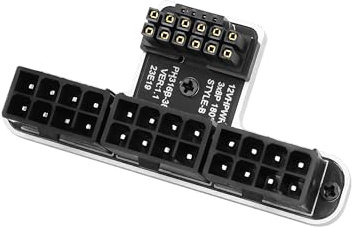 GINTOOYUN Adaptateur 3 x 8 broches vers ATX3.0 12 VHPWR 12 + 4 broches ATX 3 x 8 broches vers 12 + 4 broches 600 W 180 degrés pour cartes graphiques série 40 (argenté)