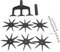 Ghzste Scarificateur de Sol de Jardin, Scarificateur ventilé 2 en 1, Motoculteur Rotatif pour Jardin