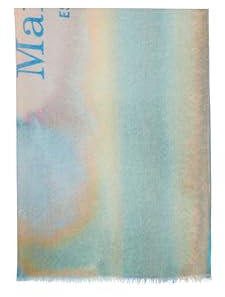 Marc O'Polo Damen Schal mit Allover-Print leicht, Mehrfarbig (Multi/Chalky Peach), One Size
