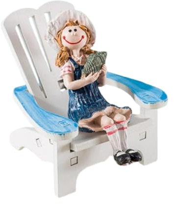 Fenteer Miniatur-Strandkorb, Mini-Strandkorb, Modell, Geschenke, kleine Tischfigur aus Holz zum Dekorieren von Schränken, Wohnzimmern und Küchen, MÄdchen