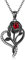 DAYLINLOVE Gothic Rosen Kette 925 Sterling Silber Schwarzem Rosen Herzform Anhänger Halskette Gothic Blumen Schmuck Geschenk für Damen Mädchen Frauen Mutter Rosenliebhaber