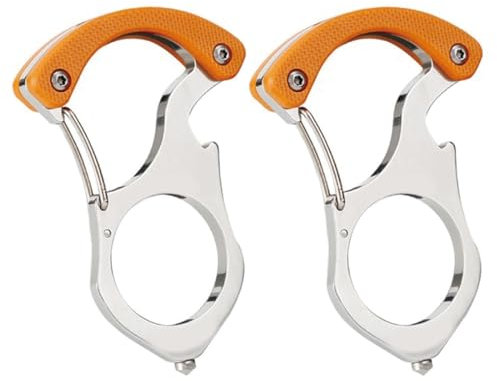 VONJUMA 2 Pcs Porte Clé Voiture Crochet De Porte Clés De Voiture Multifonctionnel Boucle De Clé De Voiture Porte Clés Ouvre Bouteille Anneau Métal Mousqueton Porte Clé Pour Outils D'Extérieur