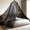 SYHITOU Großes Moskitonetz Bett Baldachin(60×250×1100cm) für Doppelbett Einzelbett Feines Netz Reise Mückennetz Betthimmel als Moskitoschutz Indoor und Outdoor Reise(Schwarz)