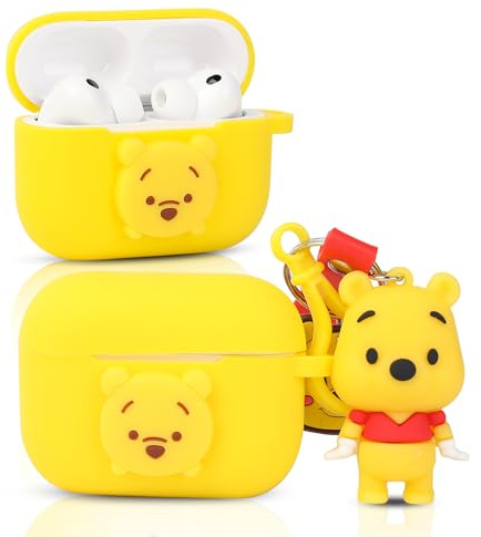 LEWOTE Kompatibel mit Apple Airpods Pro 3 Case schützende lustige Nette Slim Cartoon Cover Abdeckung mit Doll Schlüsselbund (WN)