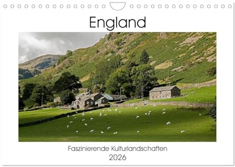 England - Faszinierende Kulturlandschaften (Wandkalender 2026 DIN A4 quer), CALVENDO Monatskalender: Der Kalender zeigt einzigartige Städteportraits und Landschaften in England. (CALVENDO Orte)