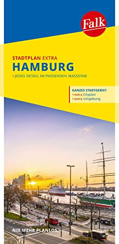 Falk Stadtplan Extra Standardfaltung Hamburg 1:22 500-1:39 000: mit Ortsteilen von Ahrensburg, Neu Wulmstorf, Oststeinbek, Pinneberg (Falk Stadtplan Extra Standardfaltung - Deutschland)