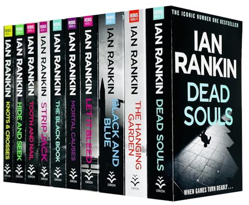 Ian Rankin Inspector Rebus Series Collection 10 Books Set (Knots And Crosses, Hide And Seek, Tooth And Nail, Strip Jack, The Black Book, Mortal Causes, Let It Bleed, Black And Blue and More)
