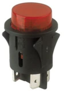 Electro DH Interrupteur / poussoir unipolaire ON-OFF Luminiso rouge