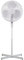HIGHLANDS 16 inch Oscillating Pedestal Electric Floor Fan - Adjustable Modern Stay Cool 3 Speed Button Standing Indoor Fan - White