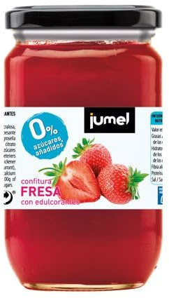 Confitura de FRESA sin azúcar con stevia JUMEL (pack de 4 unidades)