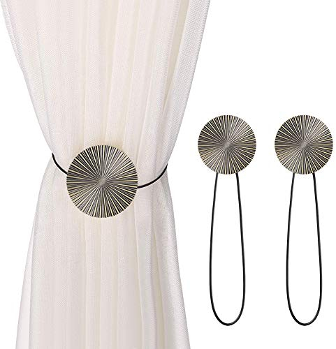 INHDBOX Magnetische Vorhang Raffhalter Stern Kreativ Gardinen Schlaufen Vorhang Clips Seil Rückwärtige Vorhang Halter Schnallen Vorhang Binder Gardinenhalter für Haus Dekoration 2 Stück