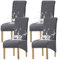 KELUINA XL Stuhlhussen,Universal Stretch Stuhlhussen 2er 4er 6er Set Stuhlbezug für Stuhl Esszimmer (Grau1, 4 Hussen)