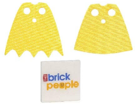 LEGO Zubehör: Superhelden Ersatz Batgirl und Robin Yellow Capes (Starched)