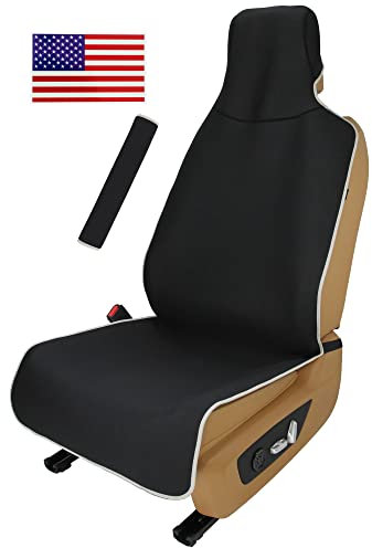 VSHIELD Wasserdicht Neopren Autositzbezug Schweißfest Rutschfest Sitzschutz Universal Fit für Vorderer Eimer oder Rückbank Sitz von Autos, SUVs, Vans, LKWs, Kompatibel mit Airbags und Armlehnen