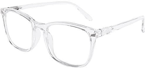 DOOViC Clear Square Computer Glasses No Magnification Anti Blue Light