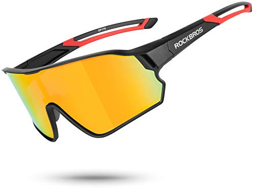ROCKBROS Fahrradbrillen Sonnenbrille Polarisierte UV400 Damen Herren Windschutzbrille Sportbrille Radbrille zum Radfahren