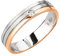 Ardeo Aurum Damenring Trauring 375 Gold Bicolor Rotgold-Weißgold 0,02 ct Diamant Brillant 4 mm Breite Ehering Verlobungsring Modell 186 Größe 60