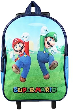 Bagtrotter Rucksack mit Rollen 31 cm mütterlicherseits Super Mario Blau