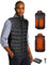 Loowoko Heated Gilet for Men,Heated Vest with 10000mAh Battery Pack,Lightweight Thermal Body Warmer, Slim Fit Electric Rechargeable Heated Jacket for Camping, Motorcycle, Skiing, Hunting XL Black