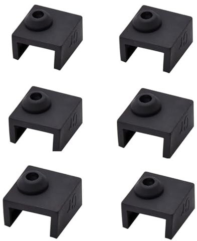 6 calzini in silicone Ender 3, calzini in silicone MK8 CR10, calzini in silicone Ender 3 v2 compatibili con Ender 3 v2/Ender 3 Pro/Ender 3/Ender 5, CR10 Series 3D Printer Silicone Sock,