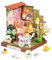 Rolife DIY Miniature House Miniatur Haus Bausatz Selber Bauen Deko für Schreibtisch oder Bücherregal Fancy Tea Yard 3D Holzpuzzle Modellbausatz Diorama Modellbau Bastelset für Erwachsene DS038