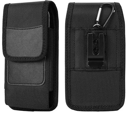 Dratenger Handy Gürteltasche Gürtel Tasche Handytasche Handyhalterung Halterung universal für Samsung Galaxy S24 Ultra 5G A55 A35 A25, iPhone 15 14 13 12 11 Pro Max, Black(XXL)