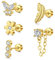 LAURITAMI 20G Helix Piercing Edelstahl 6mm Kleine Ohrstecker Ohr Tragus Knorpel Ohrring Ohrpiercing Silber Gold