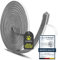 GeckoSeal 12 m Guarnizione Spazzola, 9 mm (L) x 9 mm (S) Guarnizione a Spazzola Autoadesiva, Antipolvere, Antivento, Riduzione del Rumore, Paraspifferi Spazzola Per Porte, Finestre, Armadi - Grigio