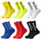 EEPLUYTY 6 Paar Fußball-Sportsocken, Fußball-Anti-Rutsch-Sportsocken, Grip-Socken, rutschfest geruchshemmend und schweißabsorbierend, unisex(Weiß+Schwarz+Rot+Blau+Gelb+Fluoreszierendes Gelb)