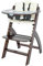 Abiie Beyond Junior Wooden High Chair with Tray - Adjustable and Convertible High Chair for Babies and Toddlers - 6 Months to 250 Lb - Water Resistant - Mahogany Wood with White Cushion