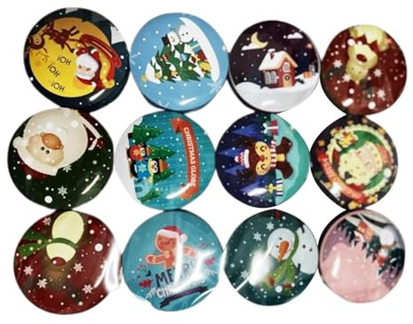 Scatole per biscotti di Natale,scatole di Natale con coperchi - Scatola di immagazzinaggio rotonda in latta,Grandi scatole di latta di candela di stampa per caramelle, cioccolato, artigianato, b