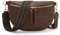 Vezluax 30x20cm Sac Banane Femme Grand Sac Bandoulière Femme Sacs Bandouliere Cuir Vegan Sacoche Élégante Cadeau avec Sangle Large Marron Rétro