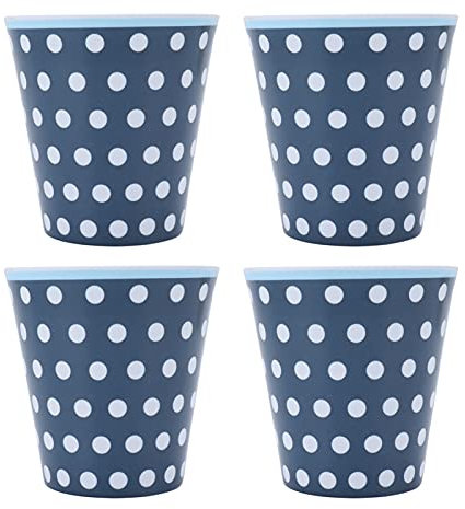 Cute Melamine Mug Unique Design for Home School Party Dark Blue Dot Beverage Cup